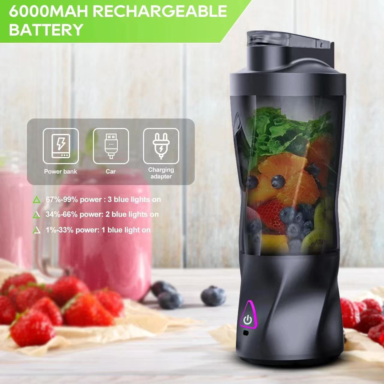 Portable Blender Usb Rechargeable - Tragbarer elektrischer Entsafter 700ML USB wiederaufladbarer