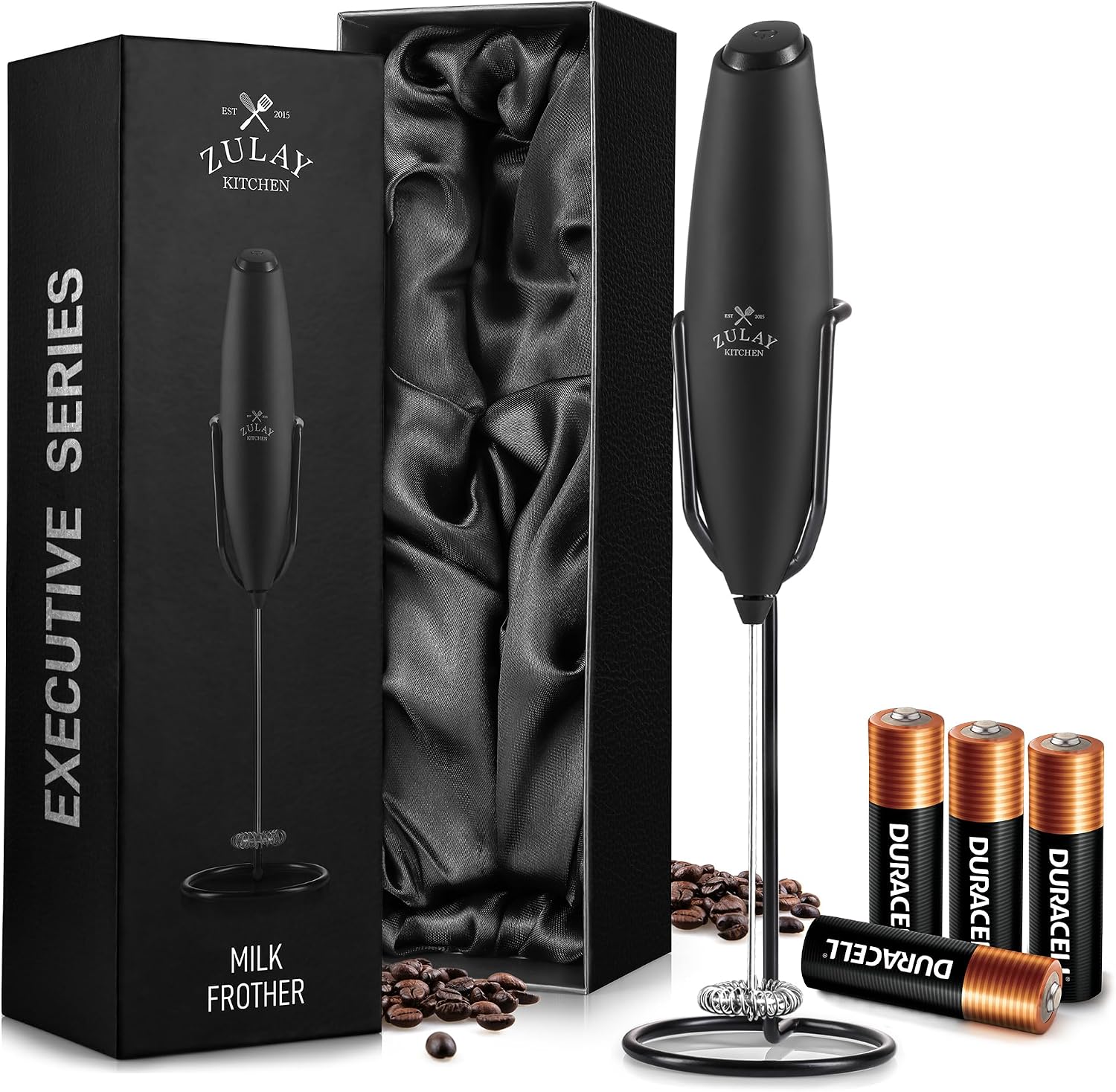 Electric Milk Frother Handheld - Elektrischer Milchaufschäumer, tragbarer Schaumerzeuger für Latte,