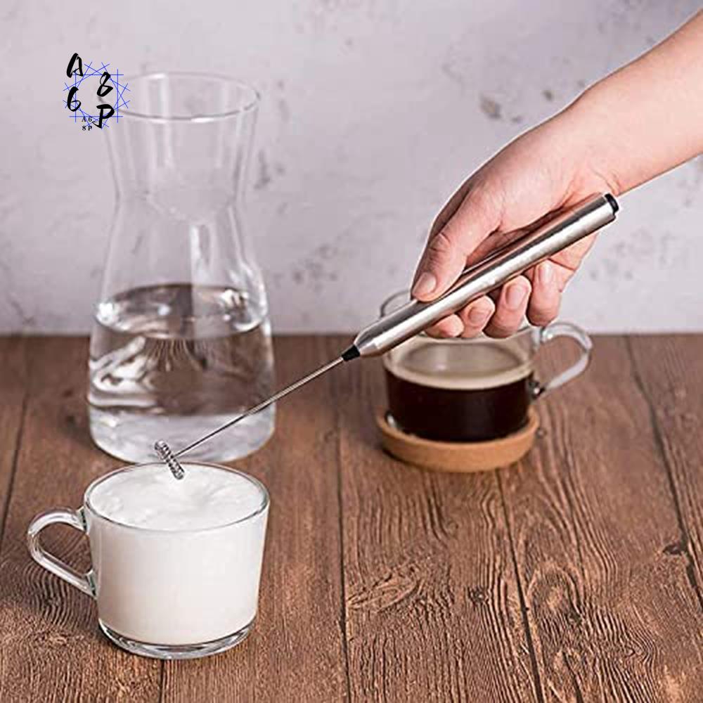 Electric Milk Frother Handheld - A68P-Elektrischer Milchaufschäumer Stab aus Edelstahl Handgehaltener