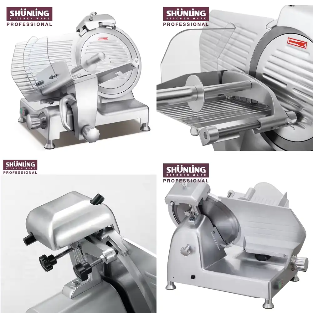 Automatic Meat Slicer Home - Neuer SHUNLING Elektrischer Fleischschneider aus Edelstahl,