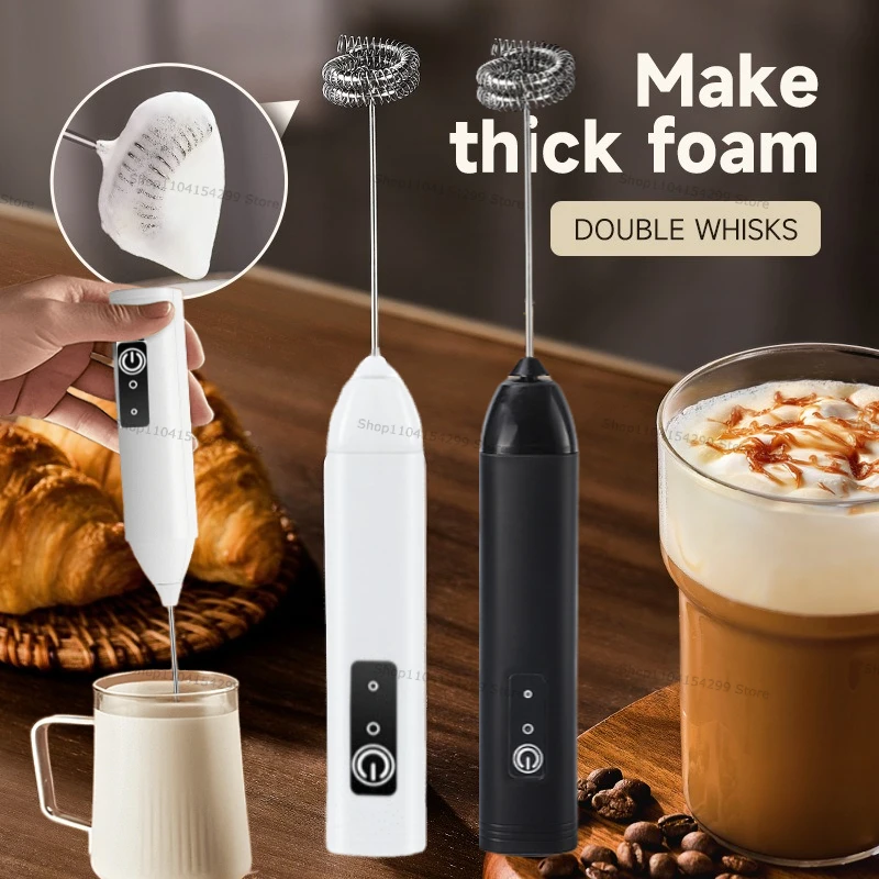 Electric Milk Frother Handheld - Drahtlose Milchaufschäumer, elektrischer Handmixer, elektrische Mini-Kaffeemaschine,