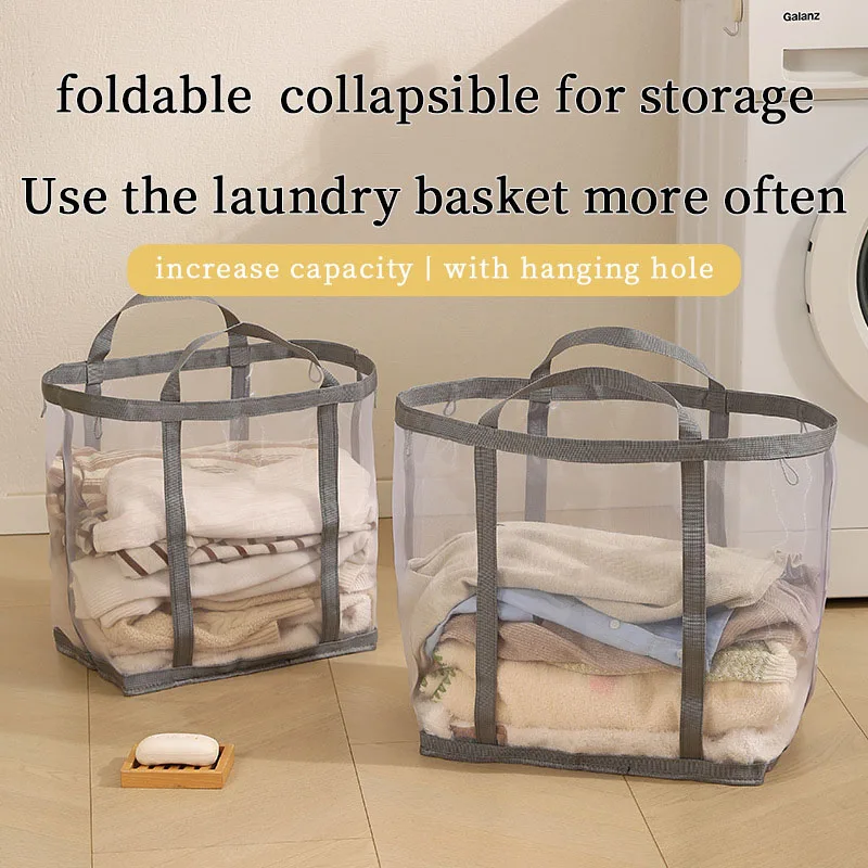 Laundry - Wäschekorb aus Nylon mit Griff, atmungsaktiv,