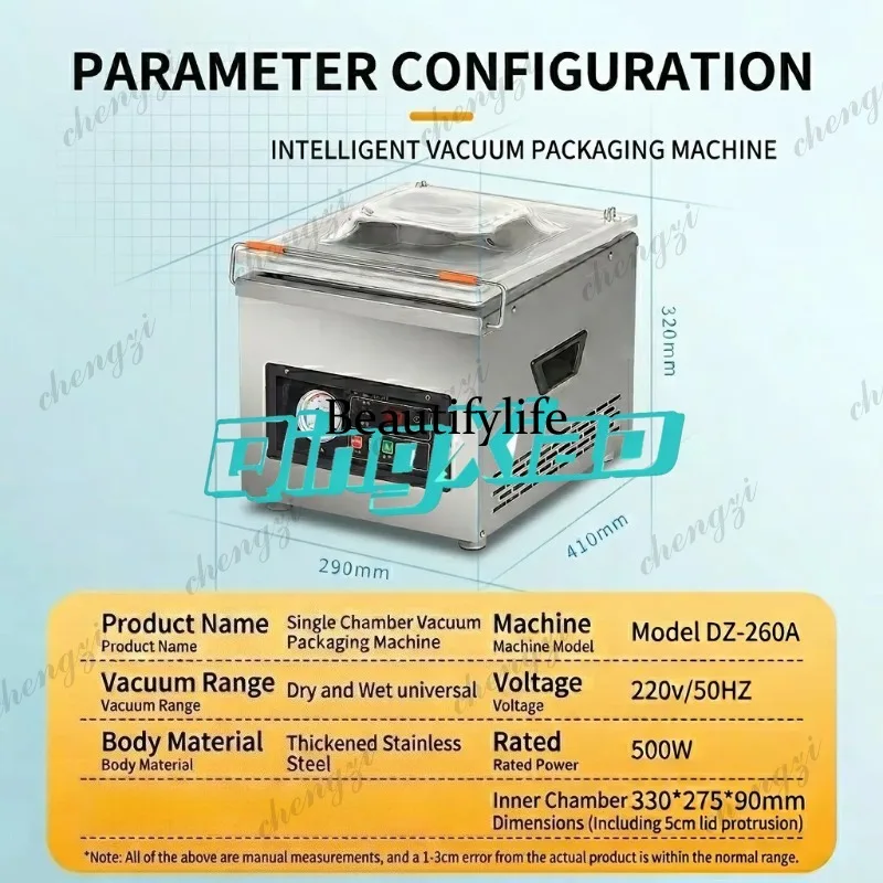 Food Vacuum Sealer Machine - K182 Kommerzieller automatischer Lebensmittel-Vakuumierer, Nass- und