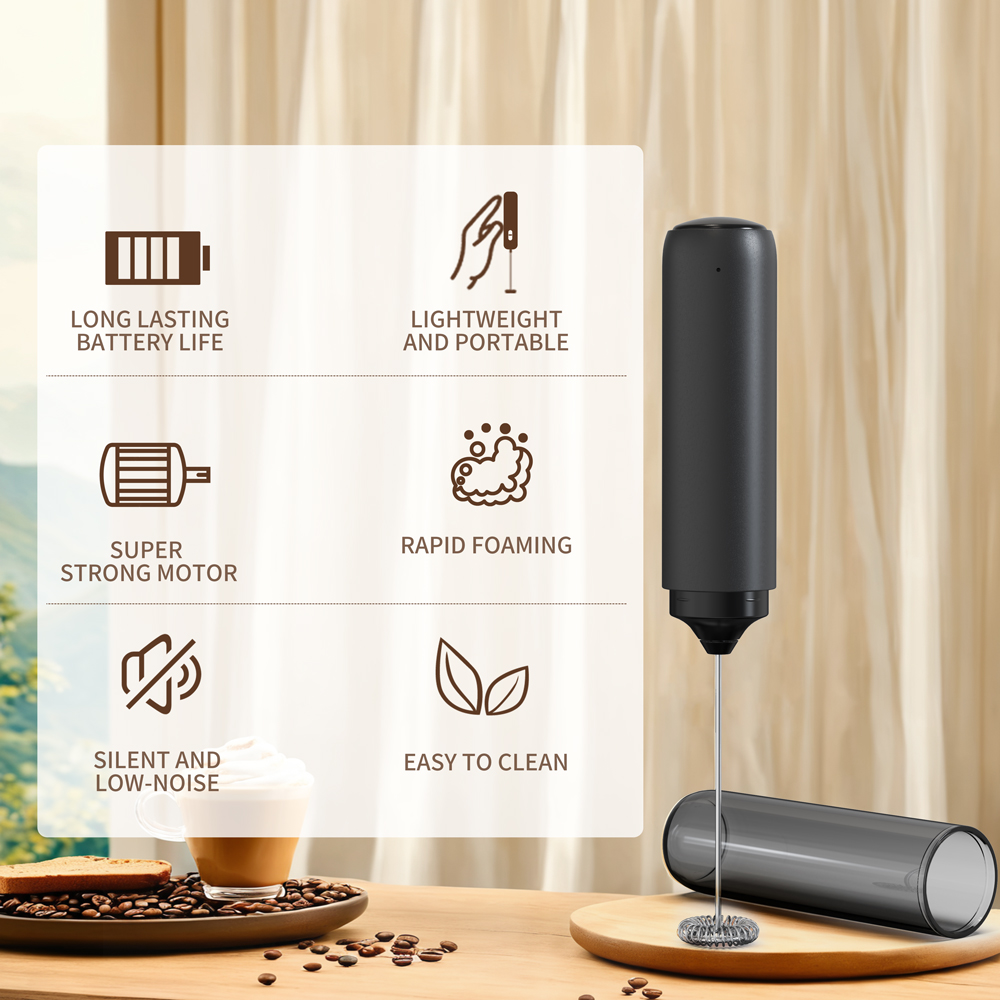 Küche Leistungsstarker Rührer  – Electric Milk Frother Handheld Bewertung und Preis