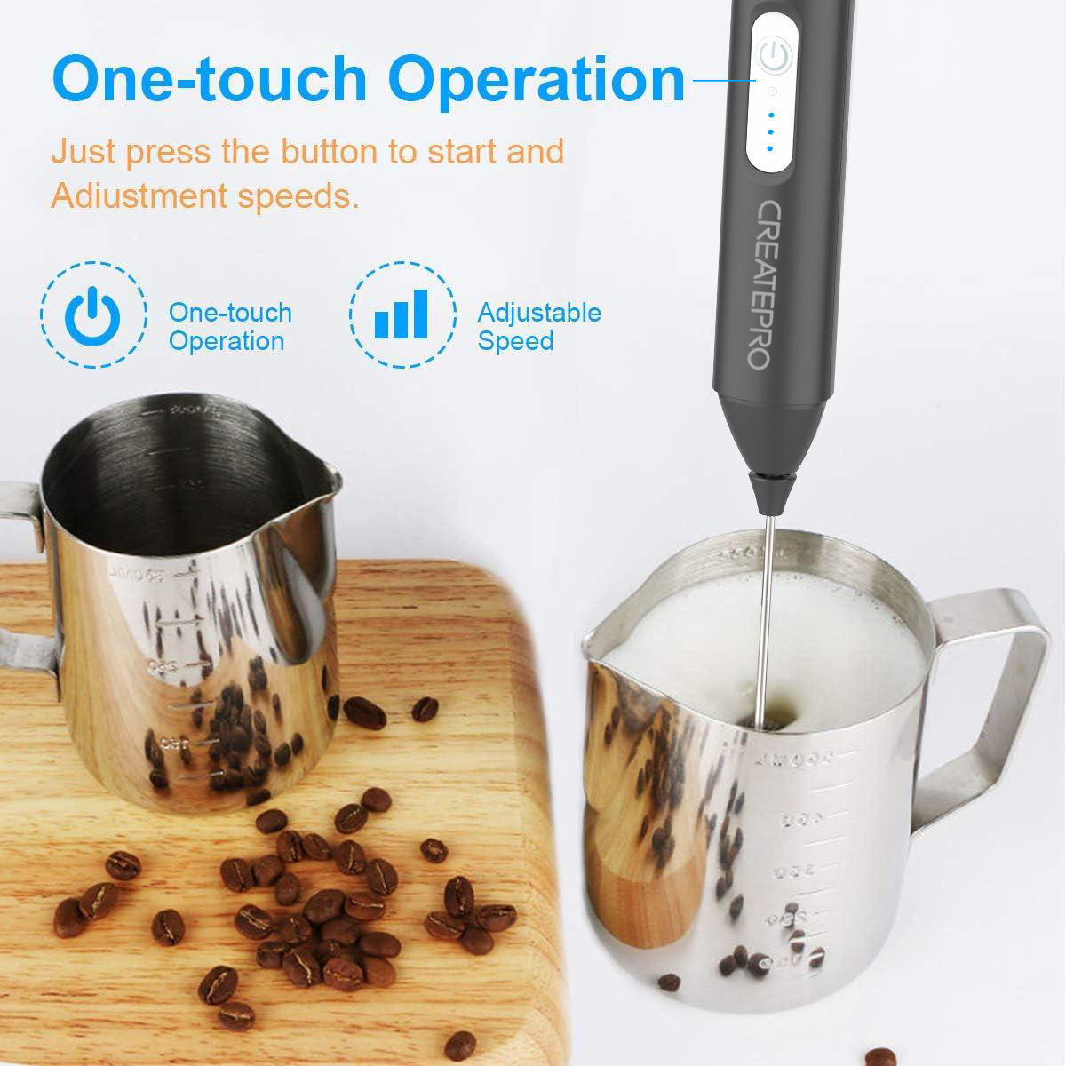 Wiederaufladbarer Milchaufschä – Electric Milk Frother Handheld Bewertung und Preis