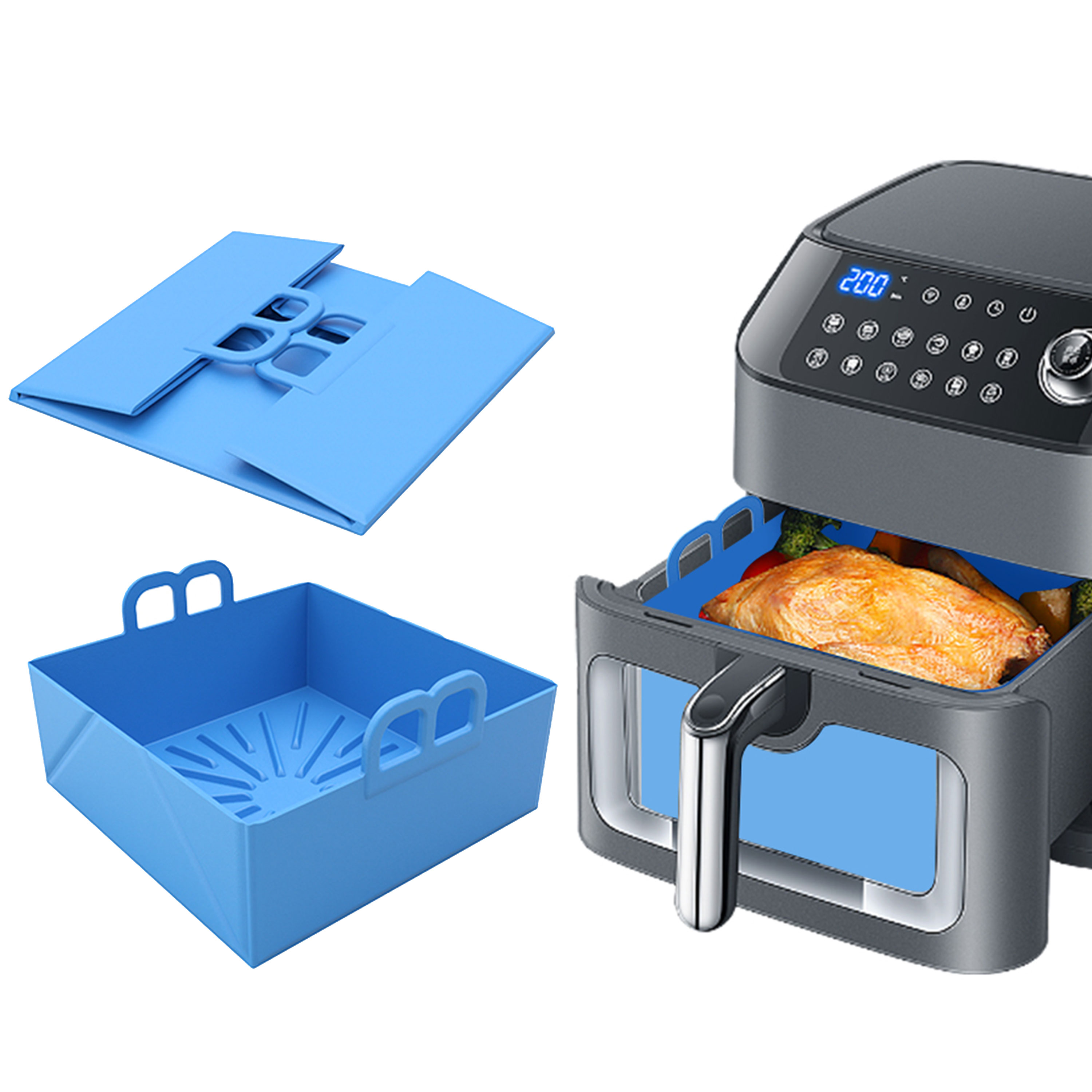 Zusammenklappbare Luftfritteus – Air Fryer Silicone Pot Liner Bewertung und Preis