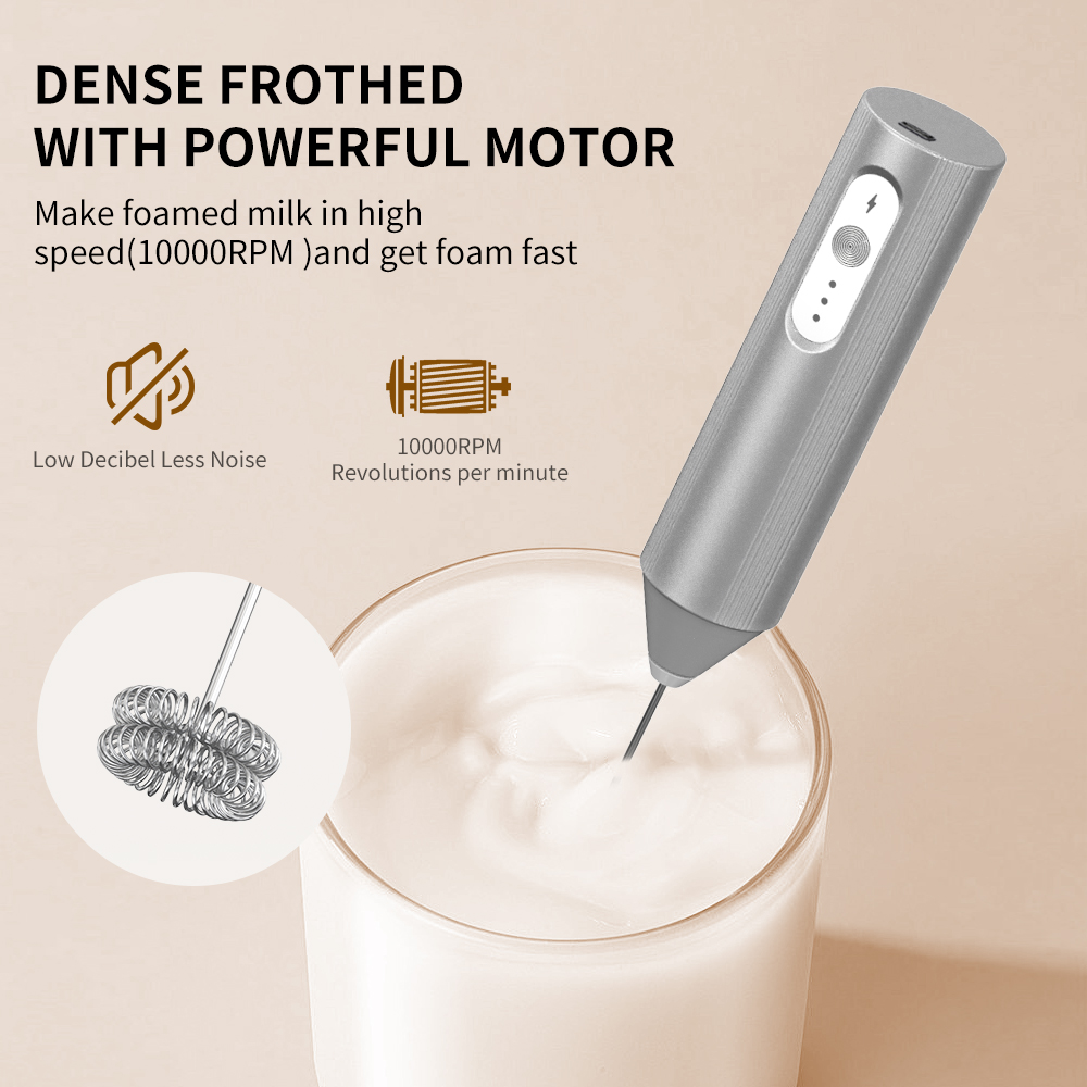 Cliton Versilberter USB-C Wied – Electric Milk Frother Handheld Bewertung und Preis