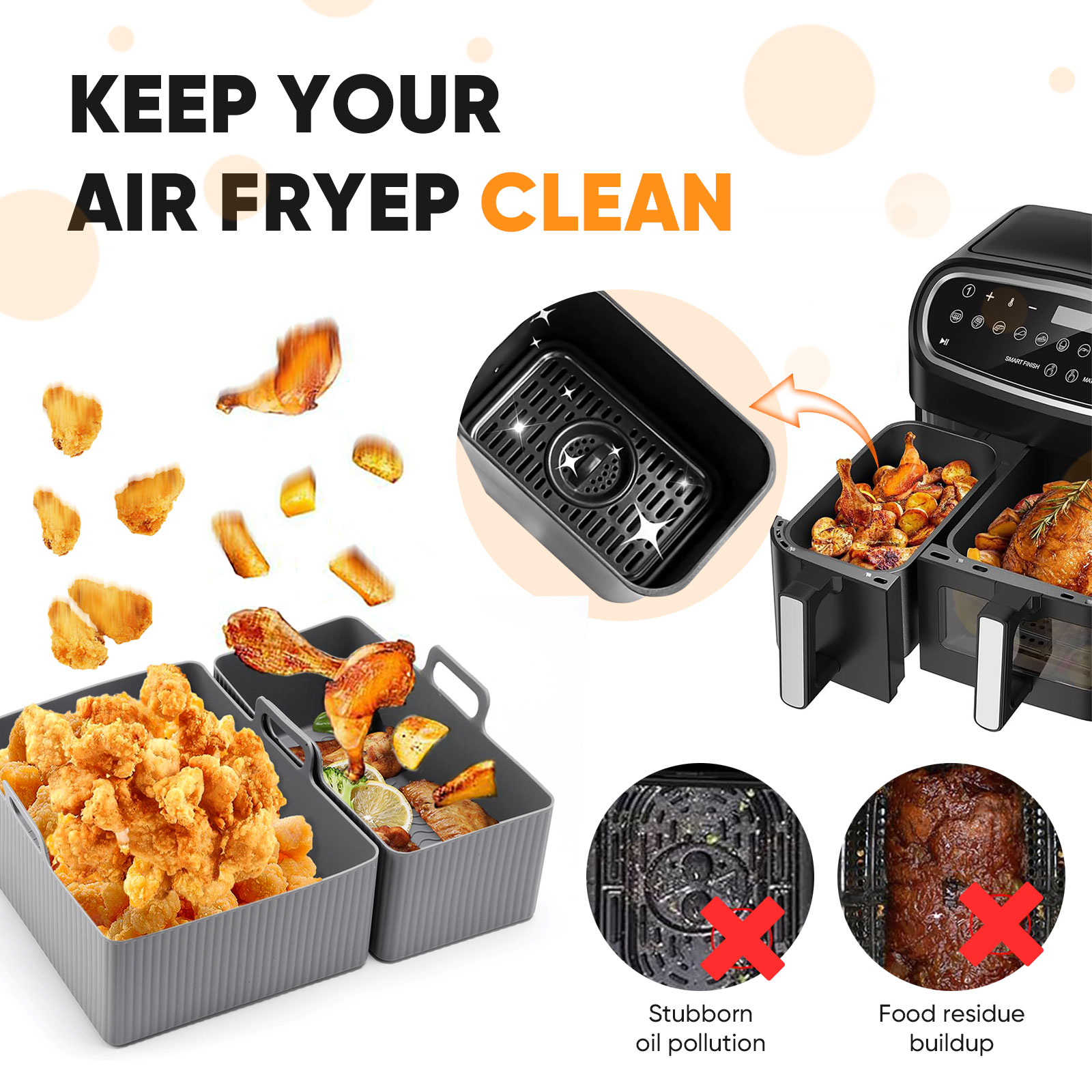 2 teile/satz Silikon Air Frite – Air Fryer Silicone Pot Liner Bewertung und Preis