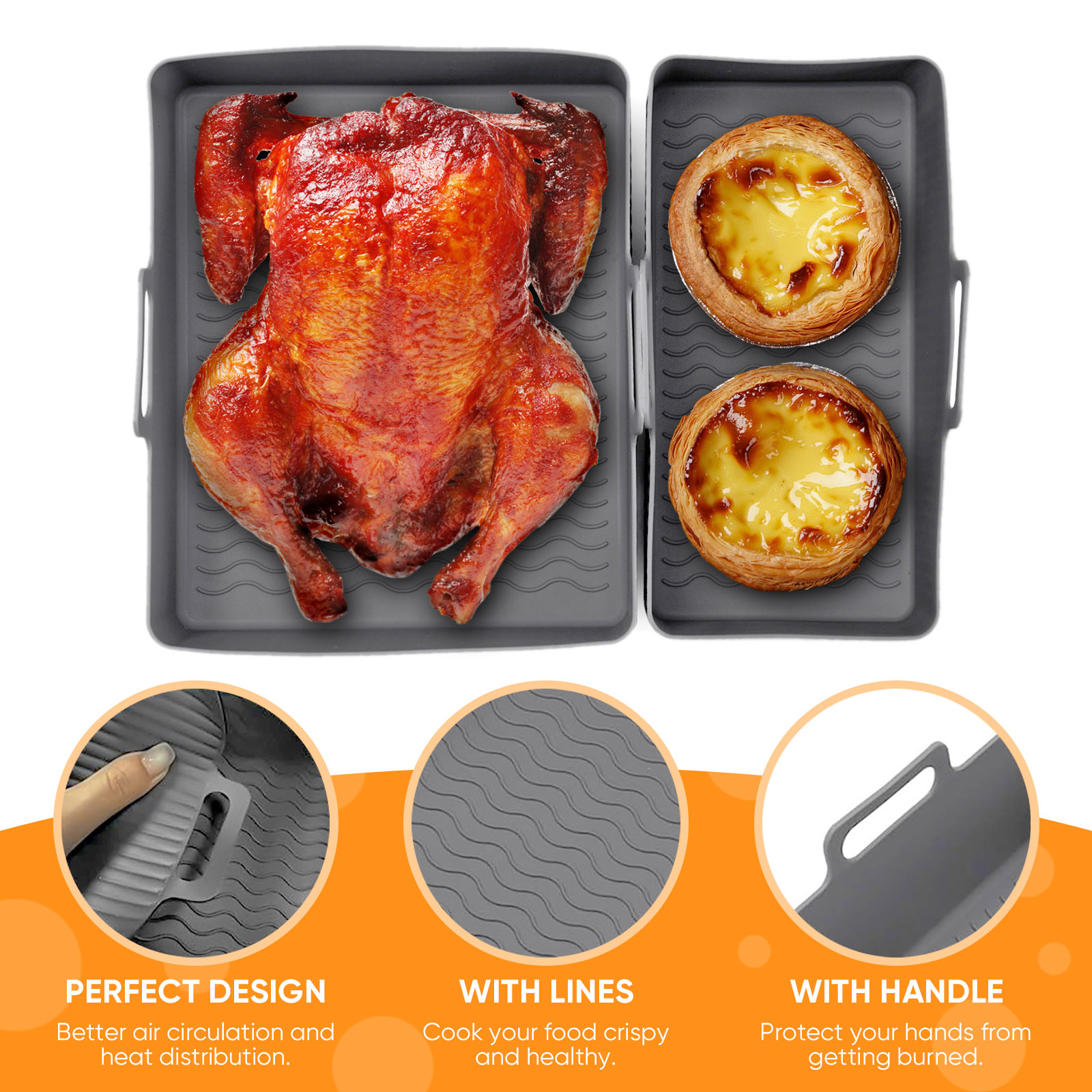 2 teile/satz Silikon Air Frite – Air Fryer Silicone Pot Liner Bewertung und Preis