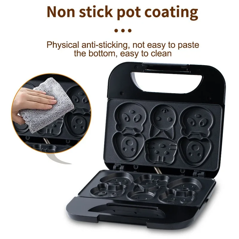 Haushalts-Cartoon-Keksmaschine – Mini Waffle Maker Machine Bewertung und Preis